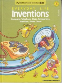 Image of Everyday life inventions : computer, telephone, clock, refrigerator, television, water closet
